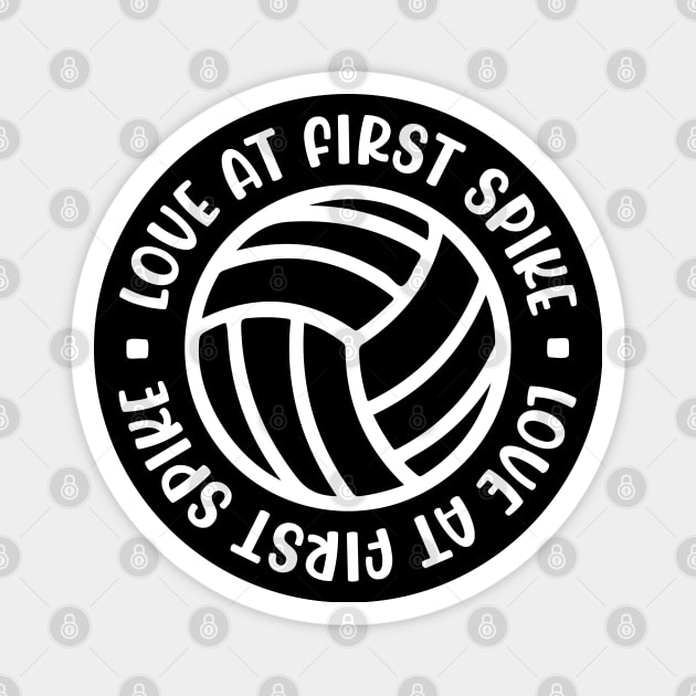 Love At First Spike Volleyball Girls Boys Cute Funny Magnet by GlimmerDesigns